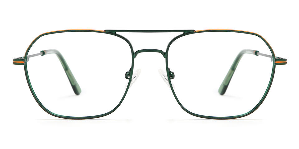 Deep Green Alvis - Aviator Glasses