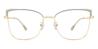 Gold Grey Carley - Square Glasses