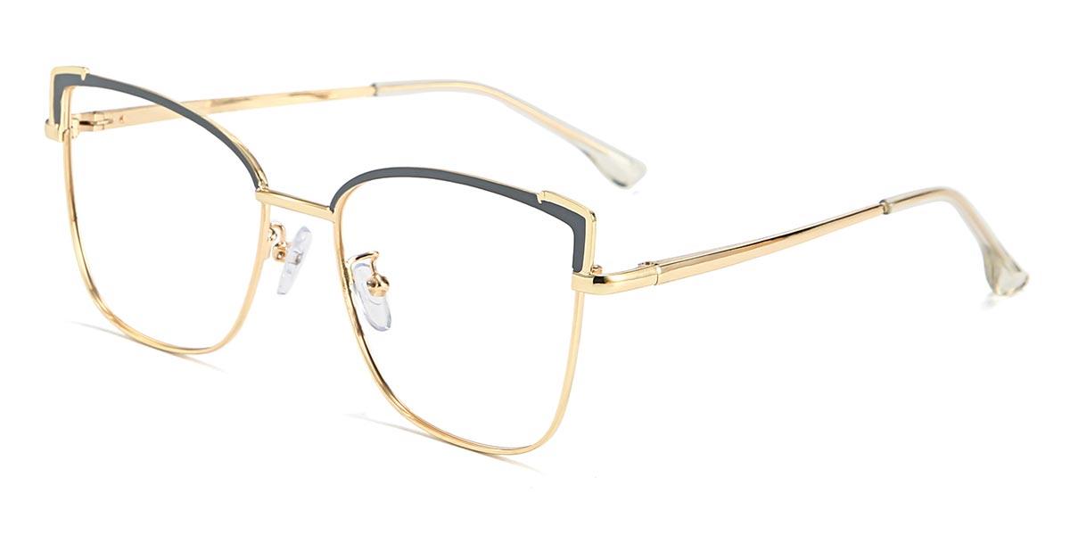 Gold Grey Carley - Square Glasses