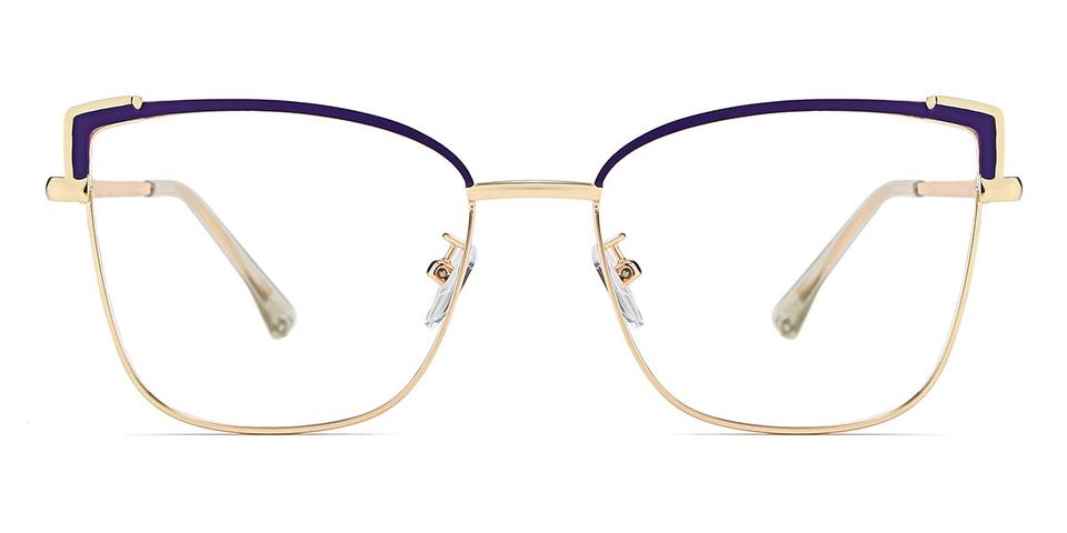 Gold Purple Carley - Square Glasses