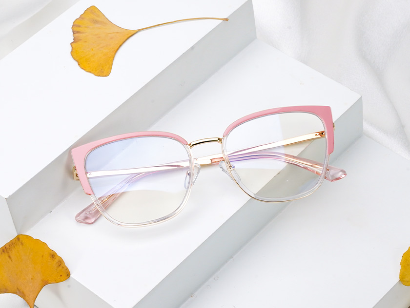 Beatrice - Cat Eye Pink Glasses For Women