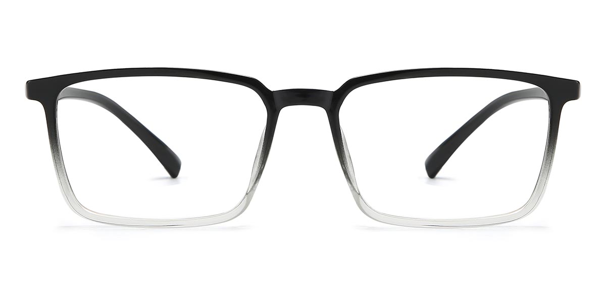 Black Clear Morton - Rectangle Glasses