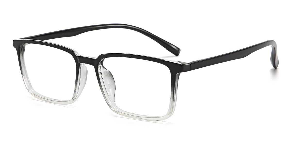 Black Clear Morton - Rectangle Glasses