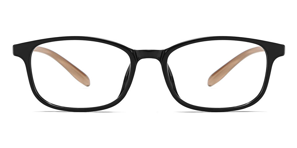 Black Khaki Norma - Rectangle Glasses