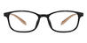 Black Khaki Norma - Rectangle Glasses