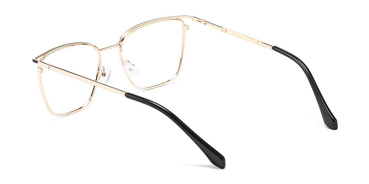 Black Gold Hubery - Rectangle Glasses