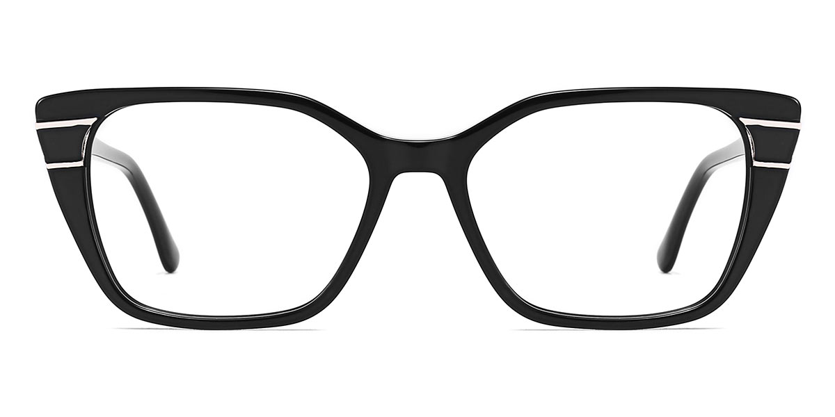 Betsy - Rectangle Black Glasses For Women
