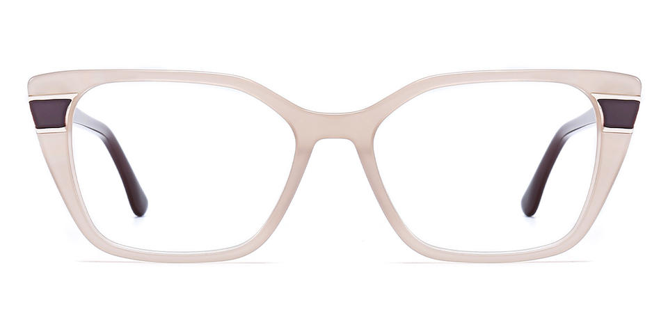 Nude Pink Betsy - Rectangle Glasses