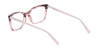 Red Tortoiseshell Cherry - Rectangle Glasses
