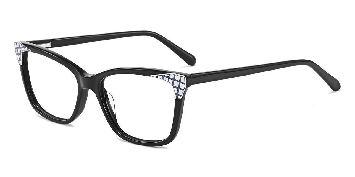 Black Cherry - Rectangle Glasses
