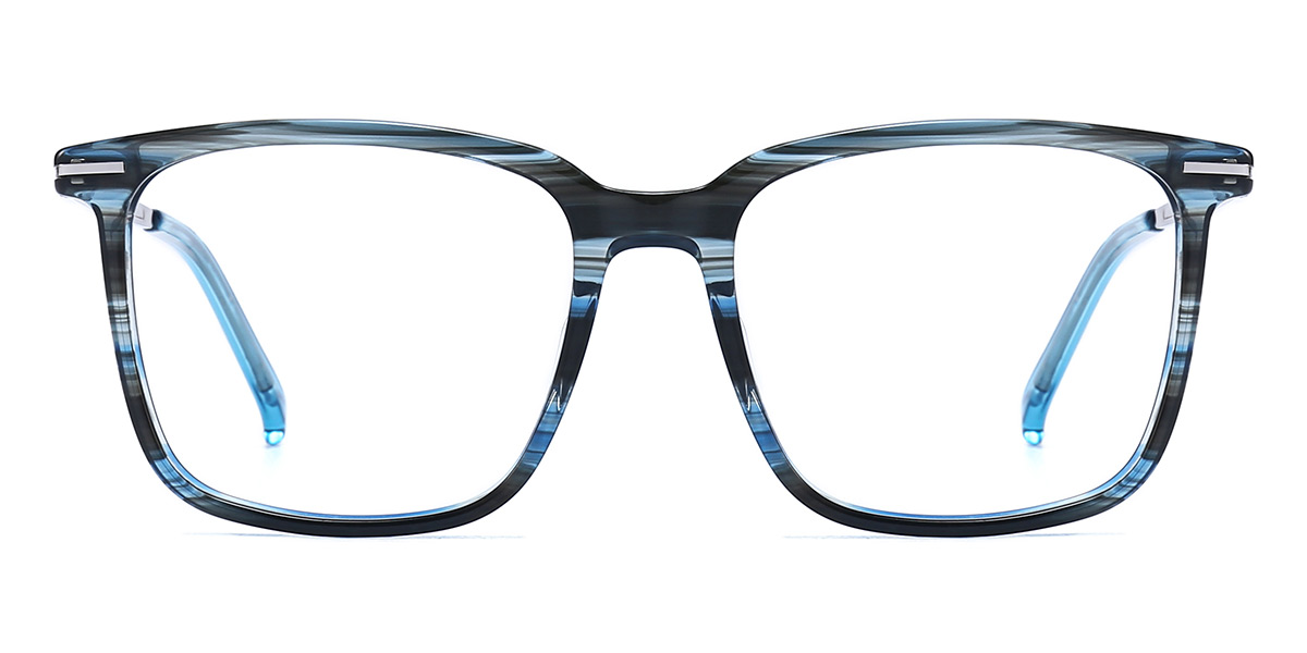 Blue Stripes Gale - Square Glasses