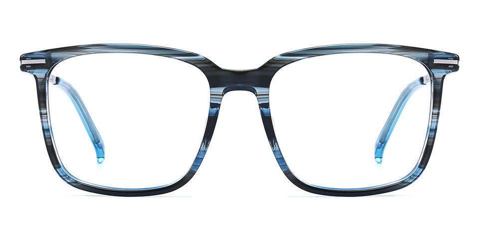 Blue Stripes Gale - Square Glasses