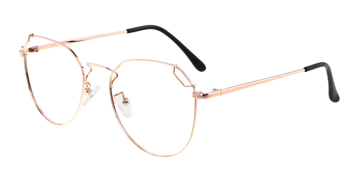 Rose Gold Odelia - Oval Glasses