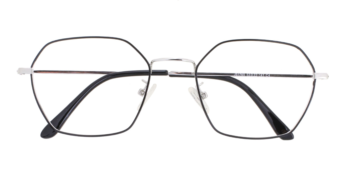 Black Silver Nelly - Oval Glasses
