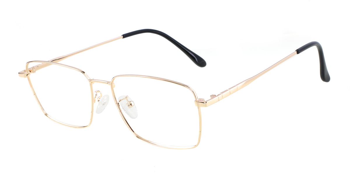 Marvin - Rectangle Gold Glasses For Men