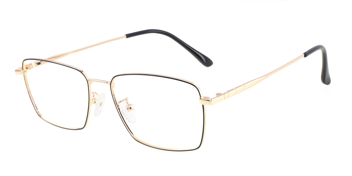 Black Gold Marvin - Rectangle Glasses