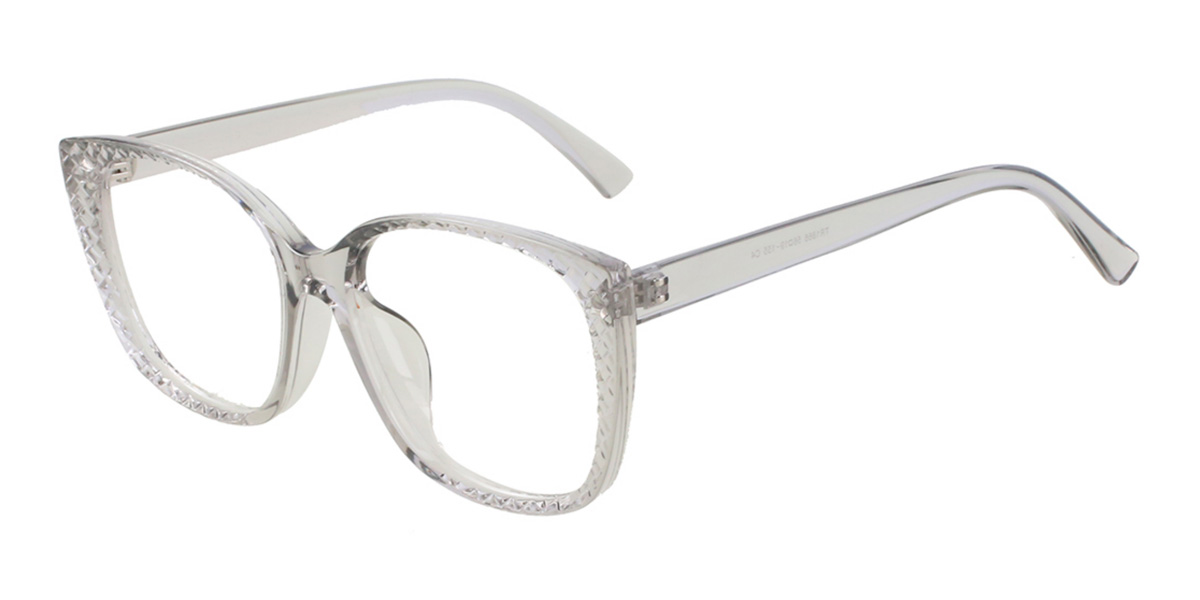 Clear Grey Zebulon - Square Glasses