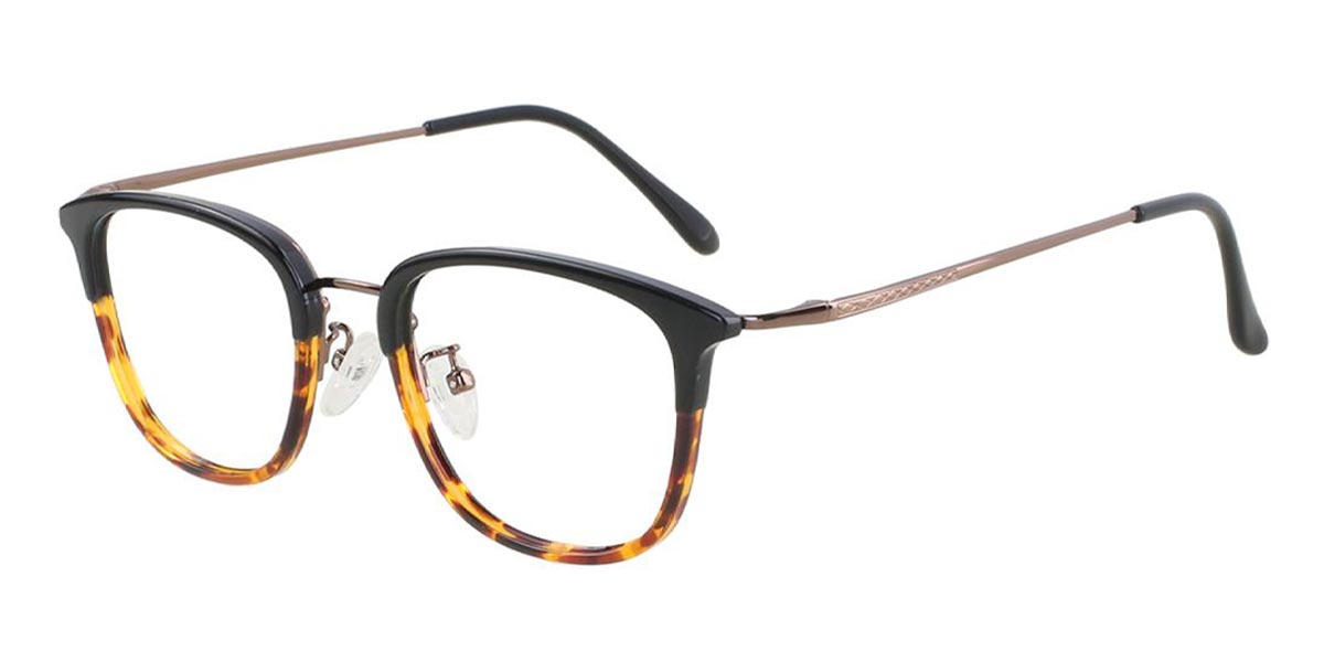 Black Tortoiseshell Quentin - Rectangle Glasses