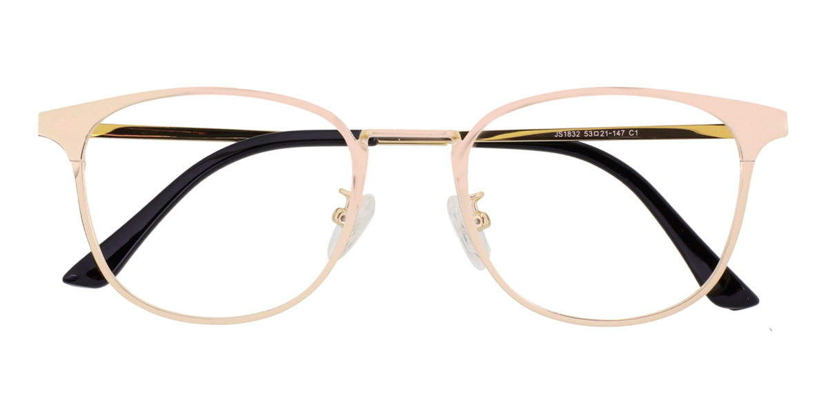 Gold Moira - Rectangle Glasses