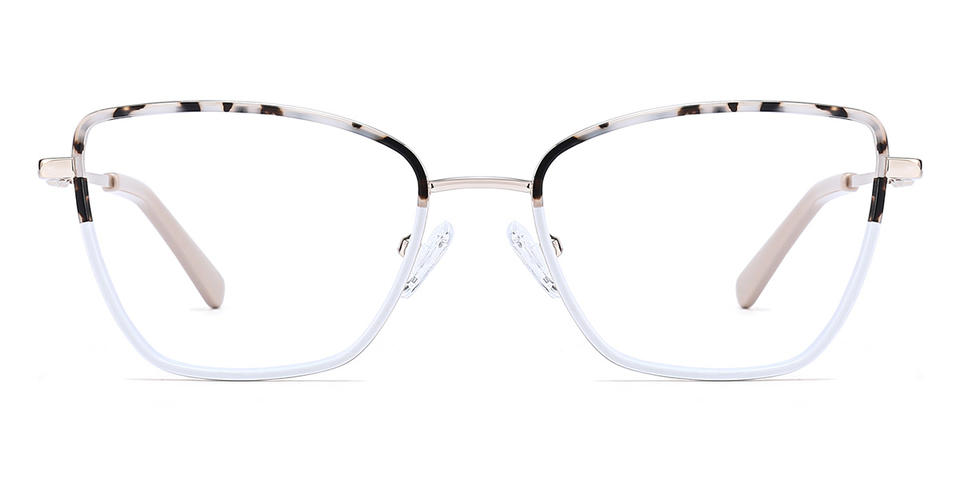 White Tortoiseshell Genevieve - Cat Eye Glasses