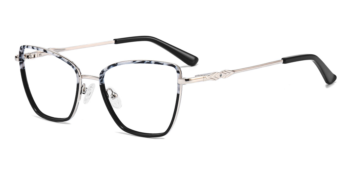 Noir Noir Écaille de tortue Genevieve Lunettes - Cat Eye Glasses