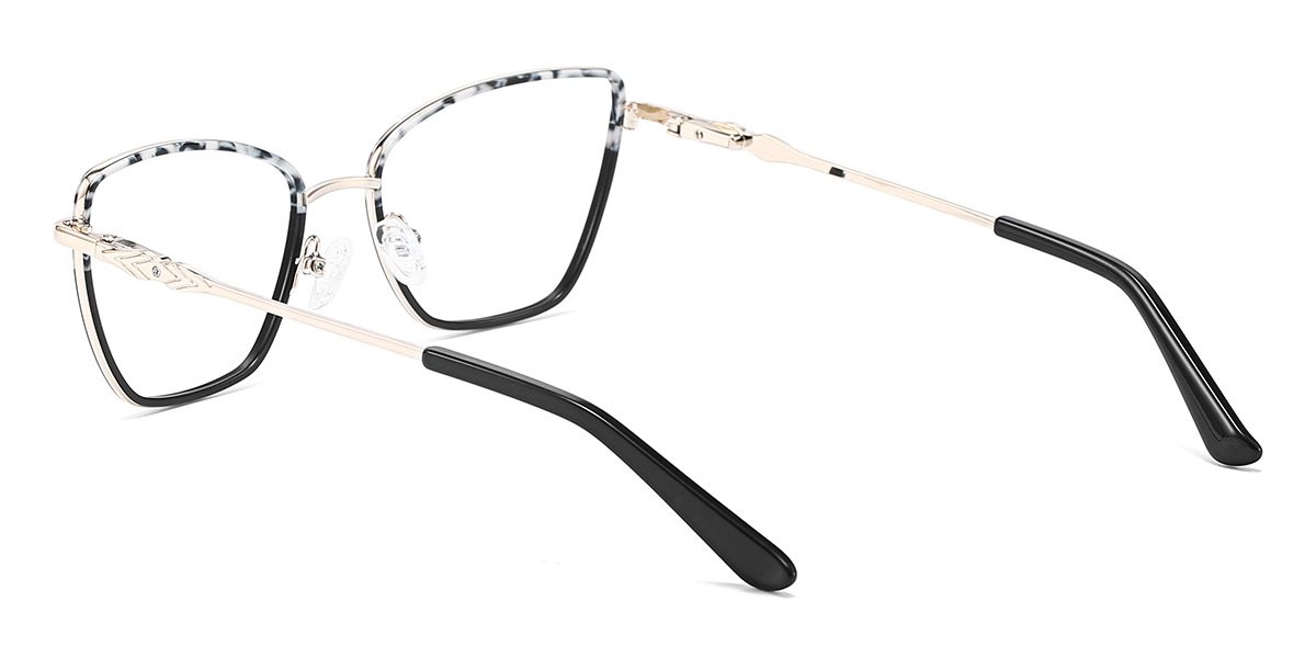 Black Black Tortoiseshell Genevieve Glasses - Cat Eye Glasses