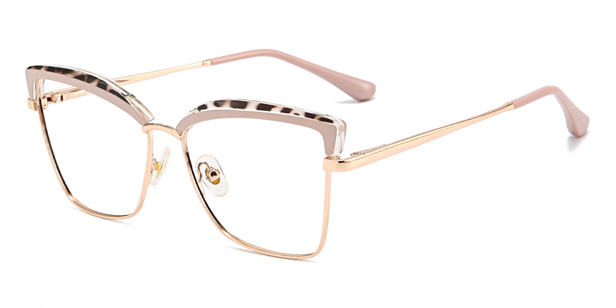 Cameo Brown Brown Spots Eileen - Cat Eye Glasses