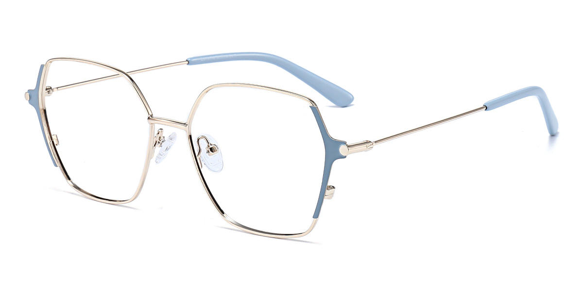 Light Blue Dinah - Rectangle Glasses
