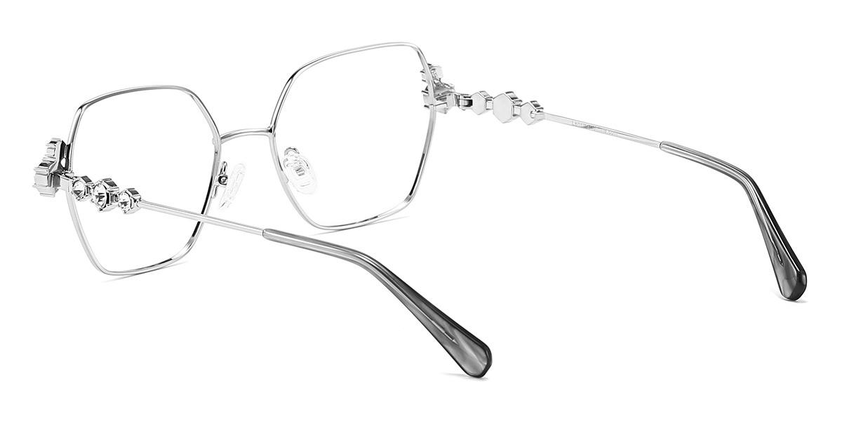 Silver Antonia - Rectangle Glasses