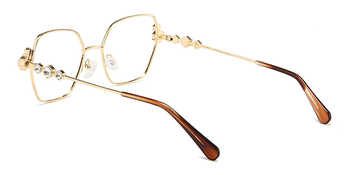 Gold Antonia - Rectangle Glasses