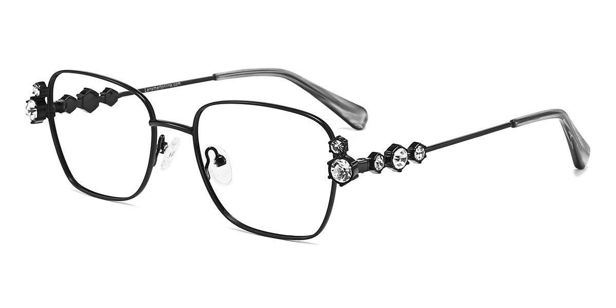 Black Beryl - Rectangle Glasses
