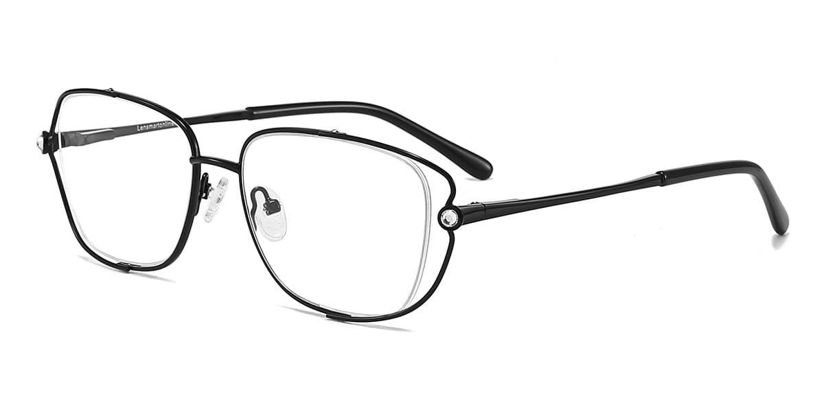 Black Eartha - Rectangle Glasses