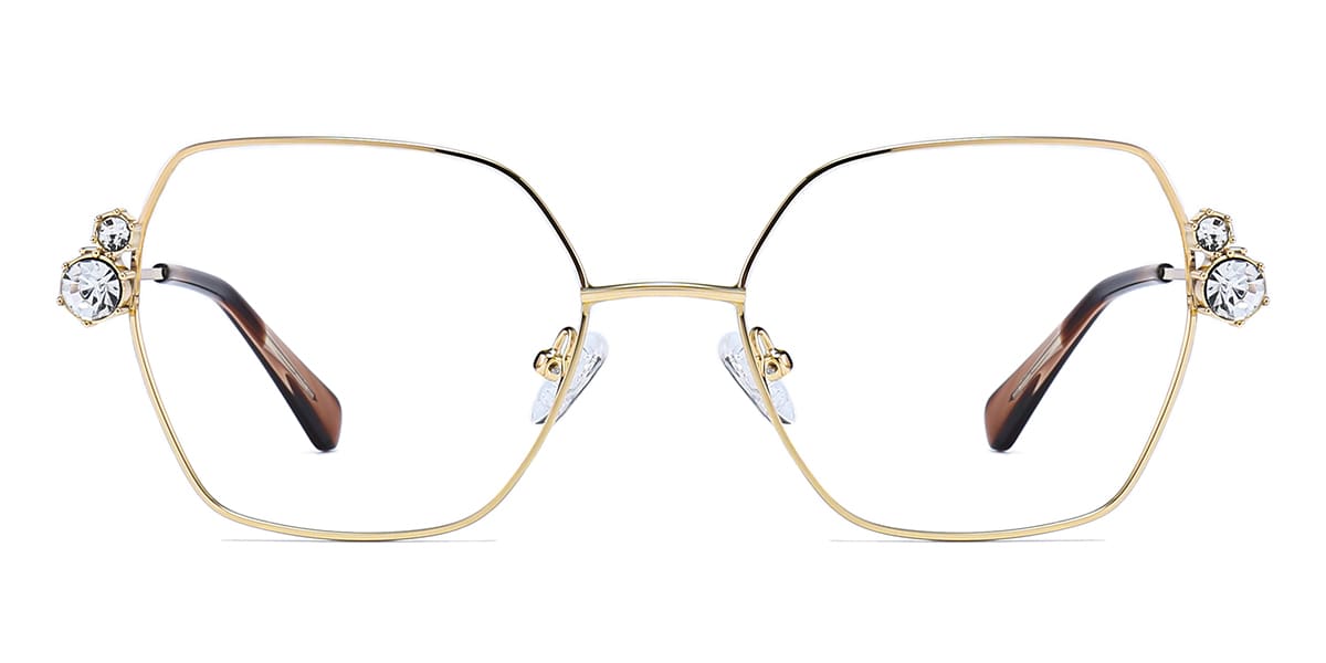 Gold Antonia - Rectangle Glasses