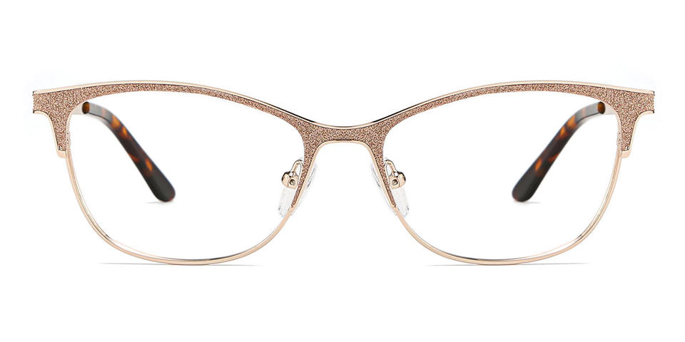 Rose Gold Alma - Rectangle Glasses