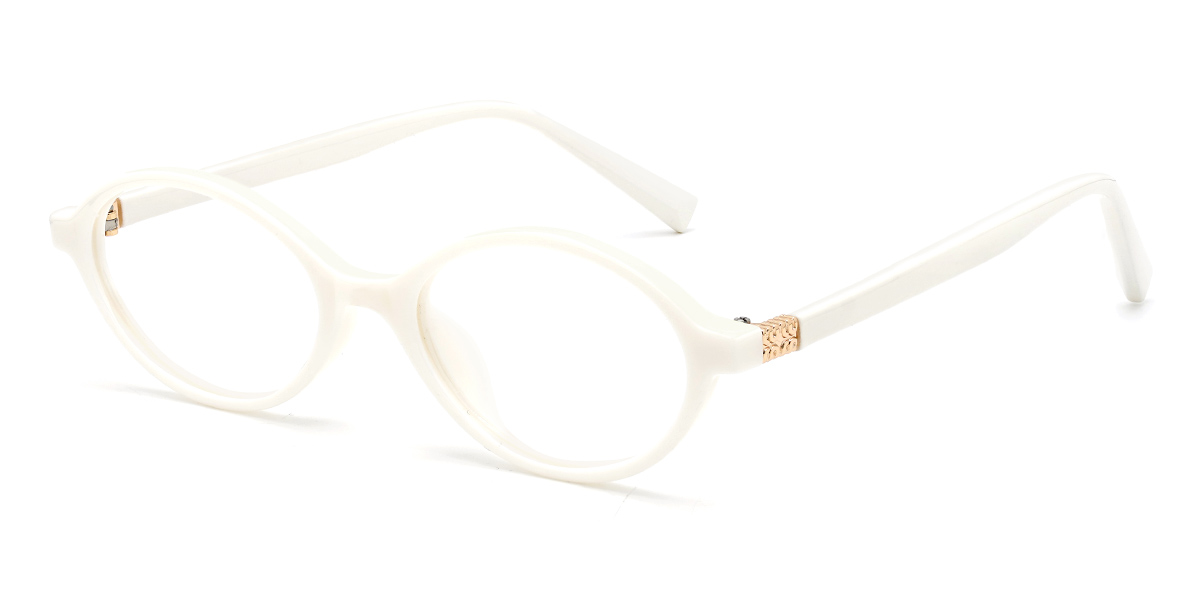 White Andrea - Oval Glasses
