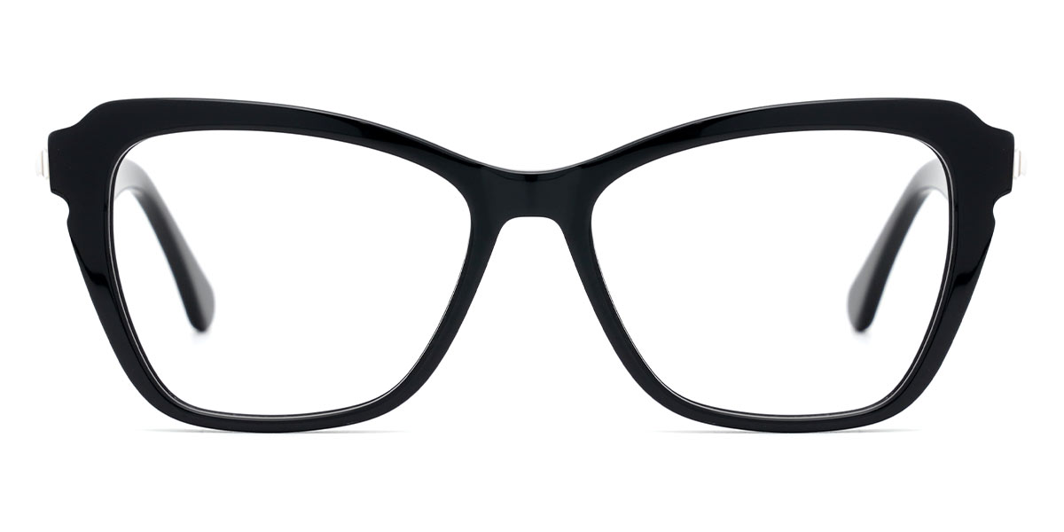 Blanche - Rectangle Black Glasses For Women & Men