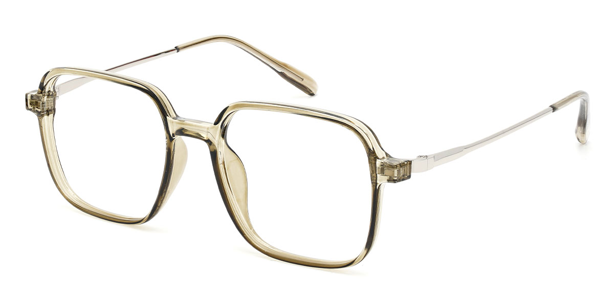 Olive Green Faithe - Square Glasses