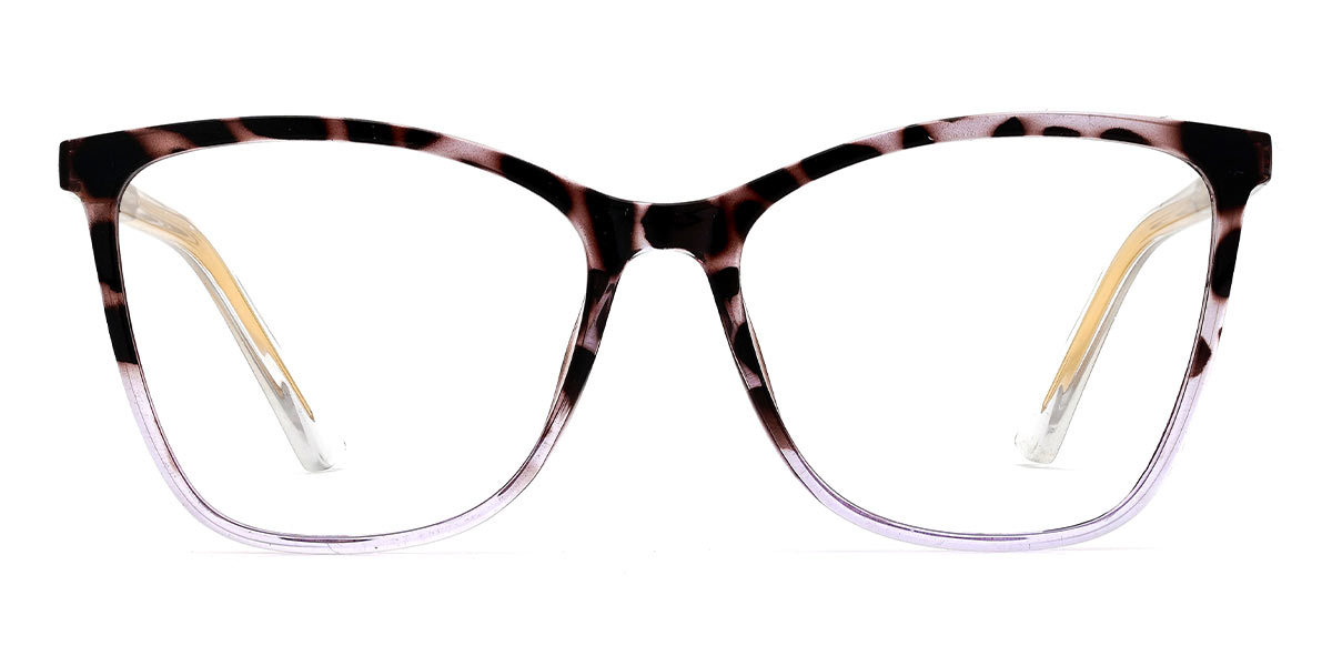 Tortoiseshell Purple Ligeia - Rectangle Glasses