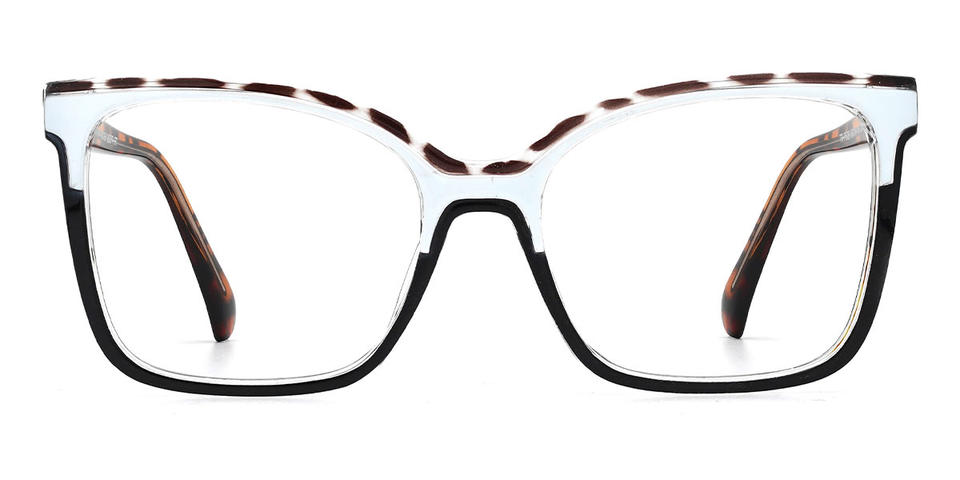 Black Clear Davina - Square Glasses