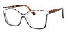 Black Clear Davina - Square Glasses