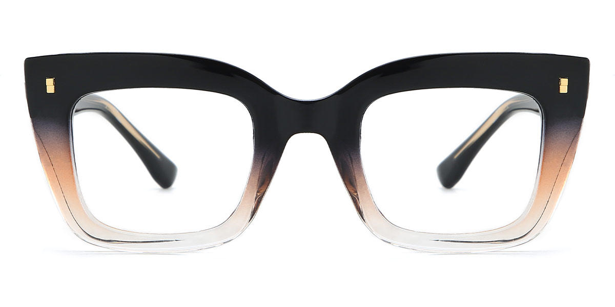 Black Tawny Cheryl - Rectangle Glasses