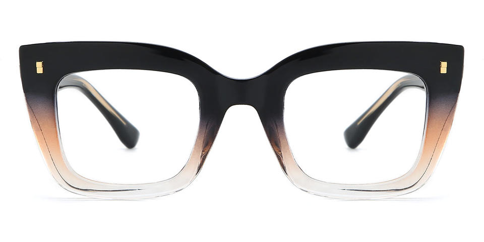 Black Tawny Cheryl - Rectangle Glasses
