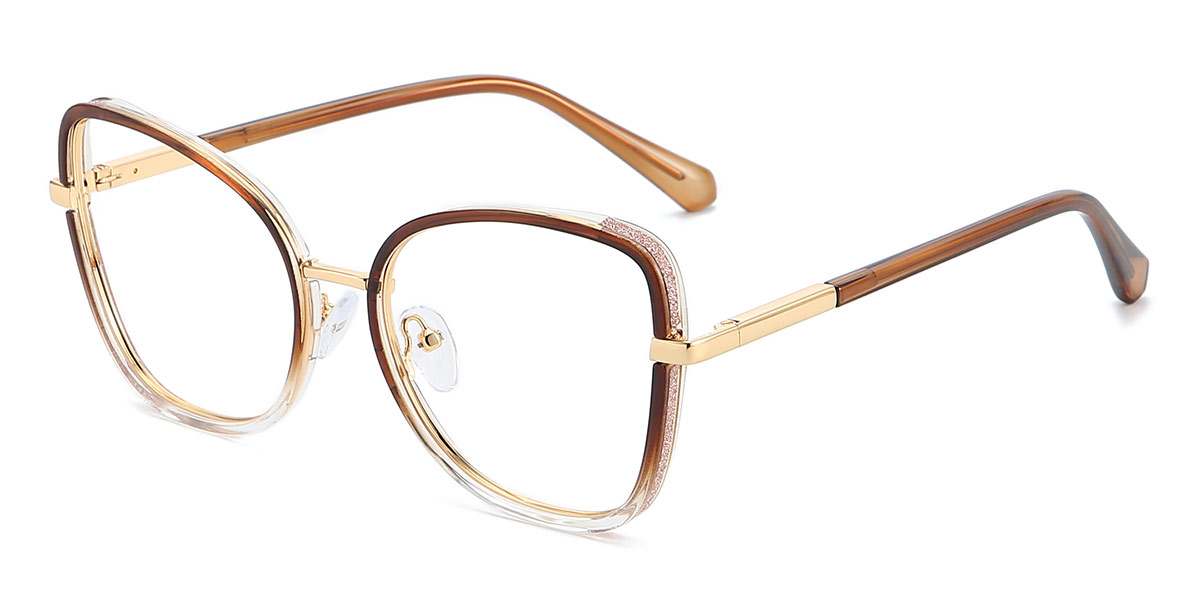 Gradient Brown Cornelia - Cat Eye Glasses