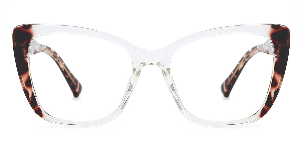 Dark Brown Spots Hilary - Cat Eye Glasses