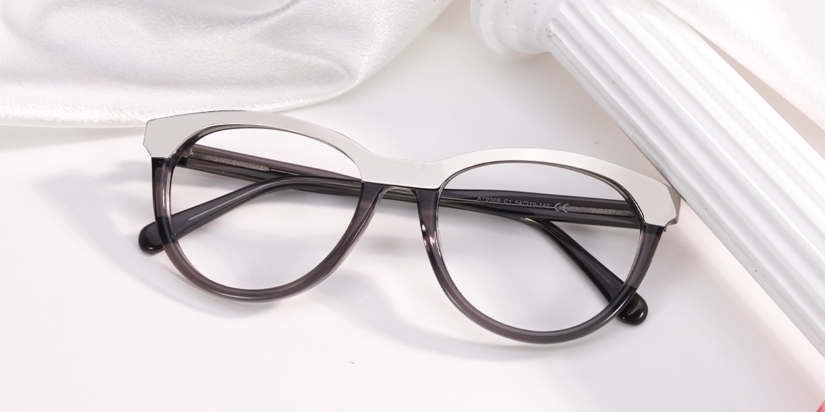 Grey Judy - Oval Glasses