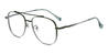 Deep Green Silver Claude - Aviator Glasses