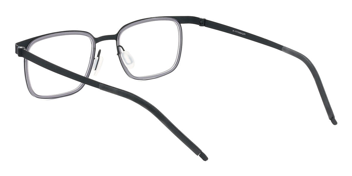 Black Grey Darcy - Rectangle Glasses