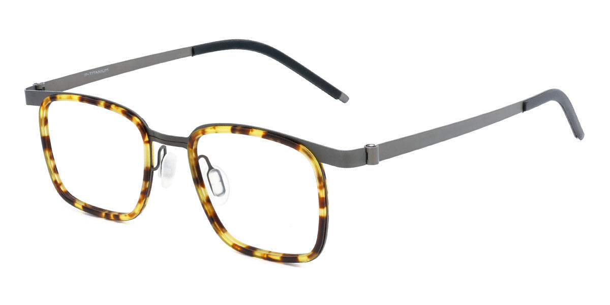Gun Tortoiseshell Darcy - Rectangle Glasses
