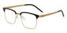 Gold Black Elmer - Rectangle Glasses