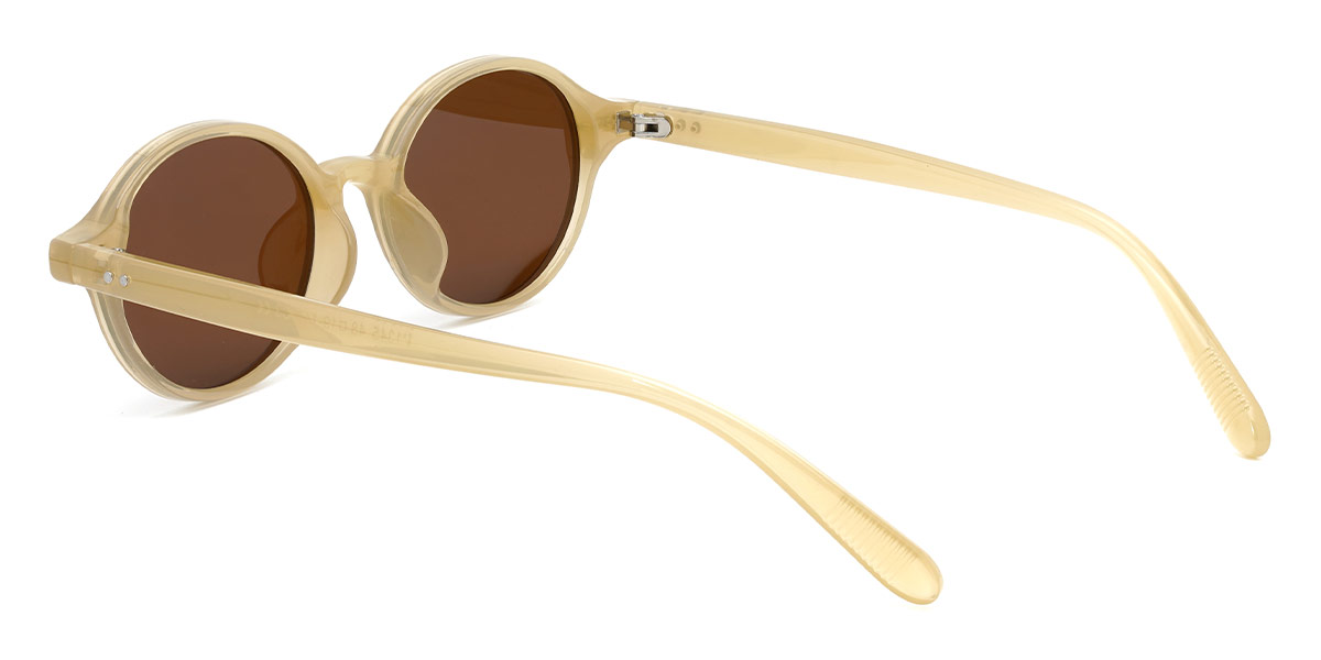 Transparent Brown Brown Dale - Oval Sunglasses